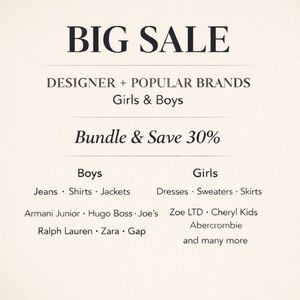 Designer Kids Clothing Sale